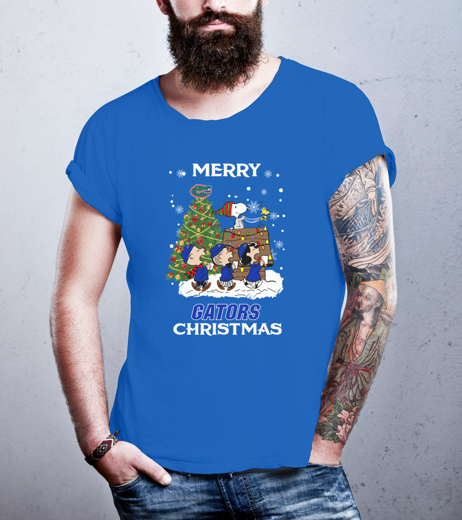 Merry Christmas Florida Gators Peanuts Christmas Tree T-Shirt