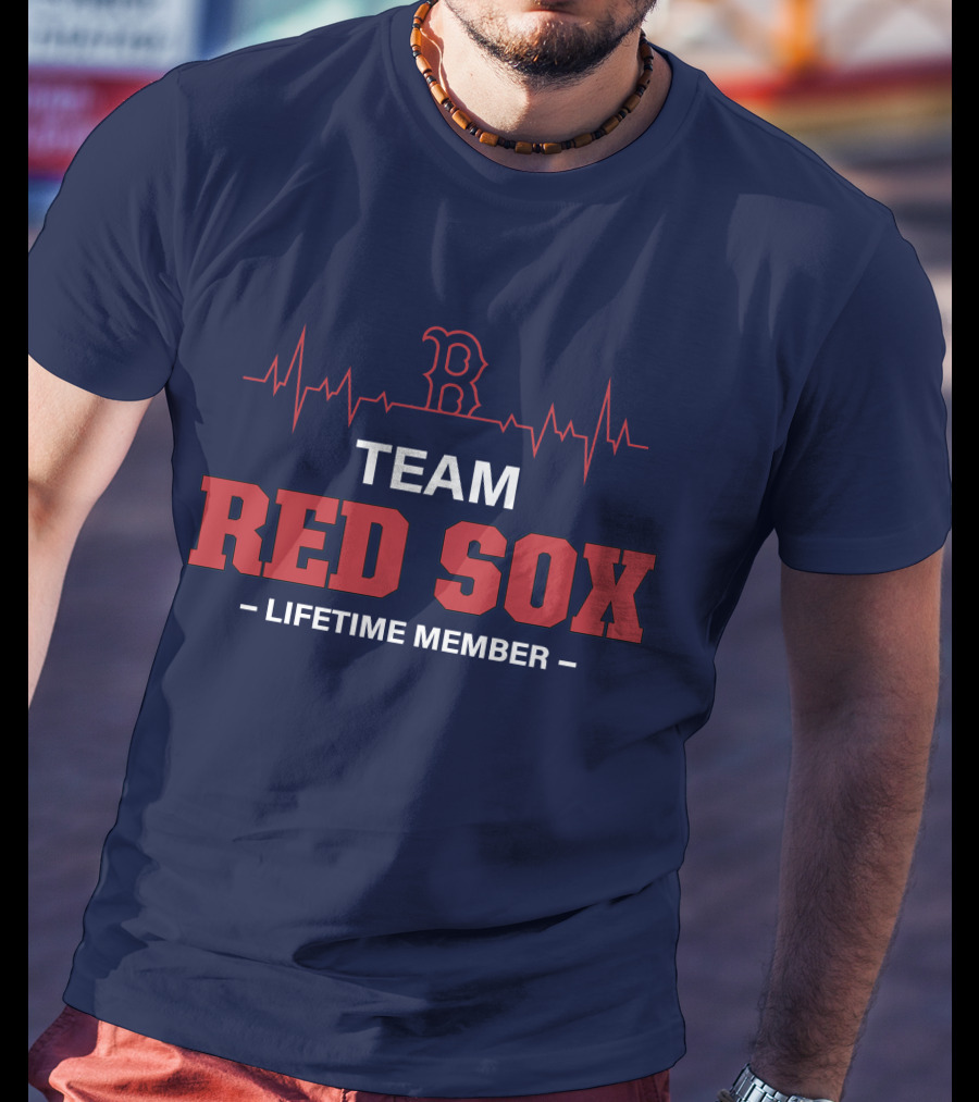Team Red Sox Lifetime Member עם הדופק Red B T-Shirt
