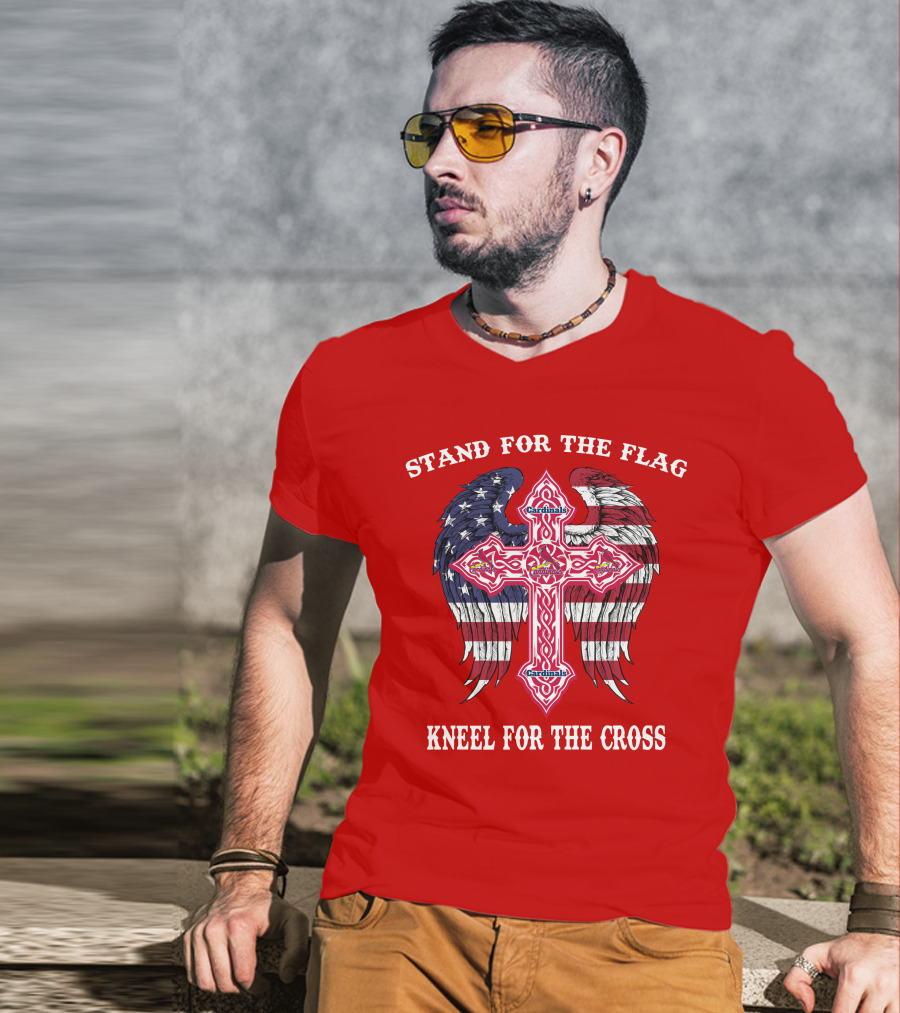 Stand For The Flag Kneel For The Cross St. Louis Cardinals T-Shirt