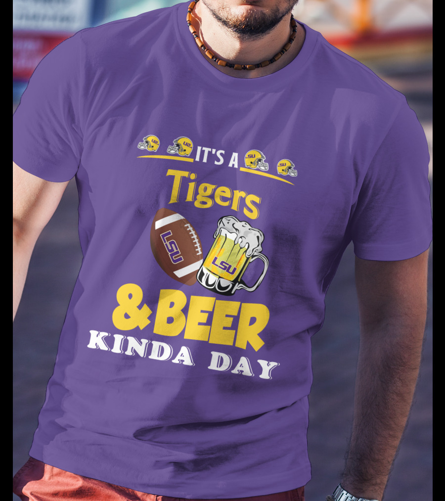 LSU Tigers Football And Beer Celebration Day T-Shirt