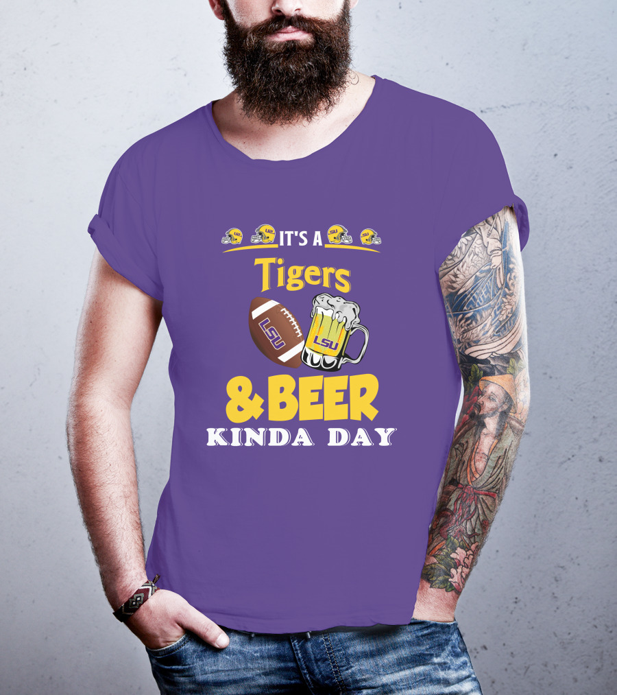 LSU Tigers Football And Beer Celebration Day T-Shirt