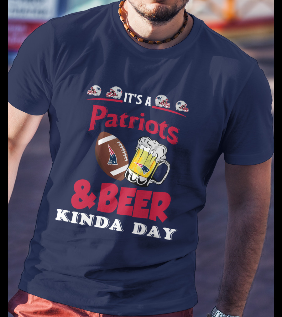New England Patriots Football And Beer Celebration Day T-Shirt