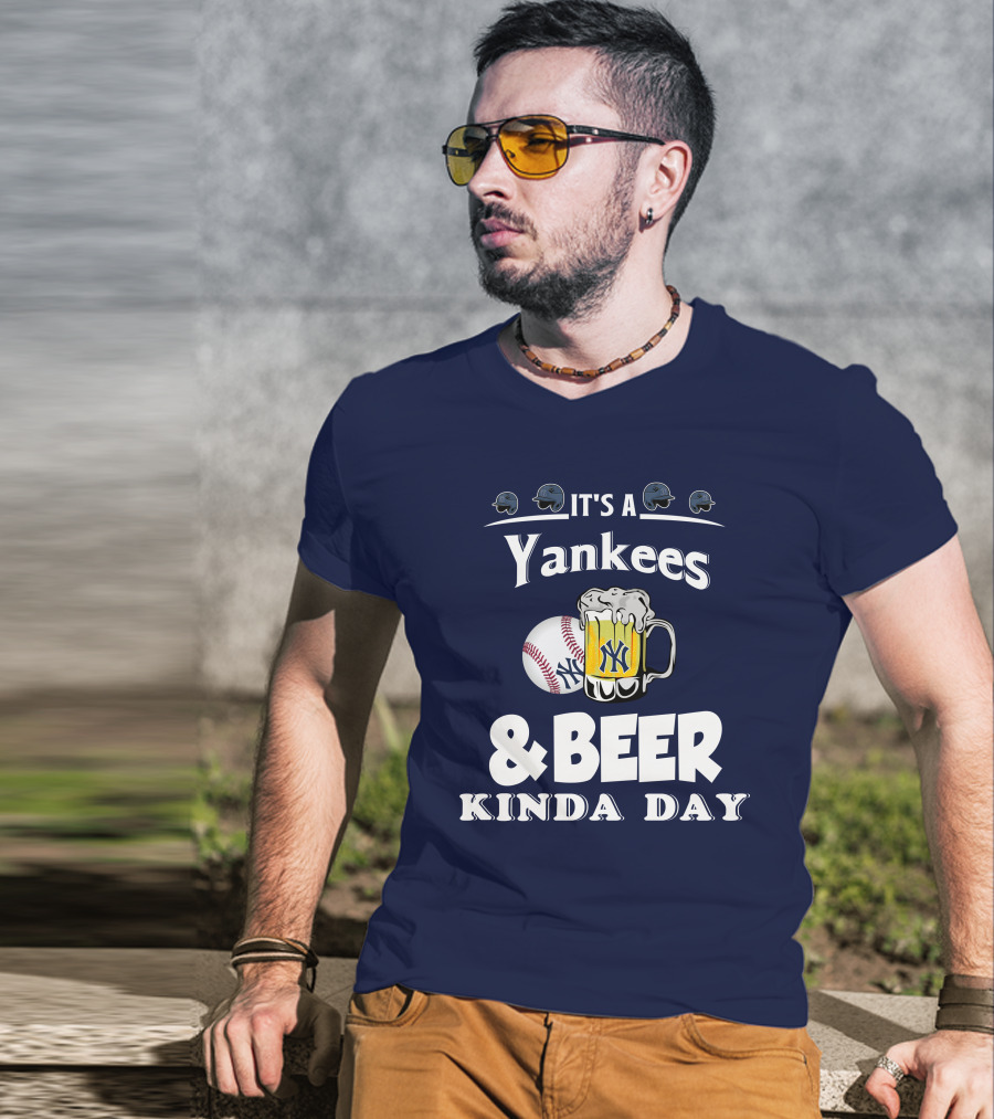 Yankees Baseball And Beer Fans Perfect Day T-Shirt