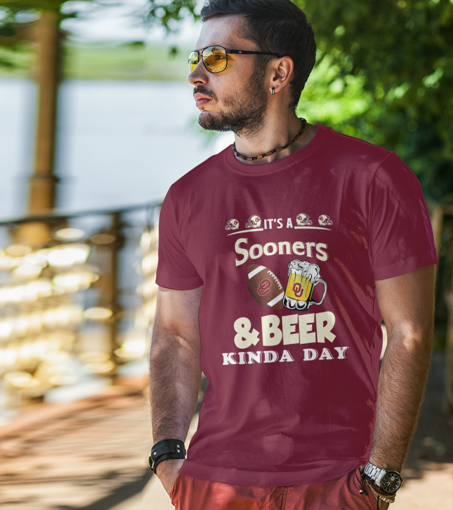 Oklahoma Sooners Football And Beer Kinda Day T-Shirt