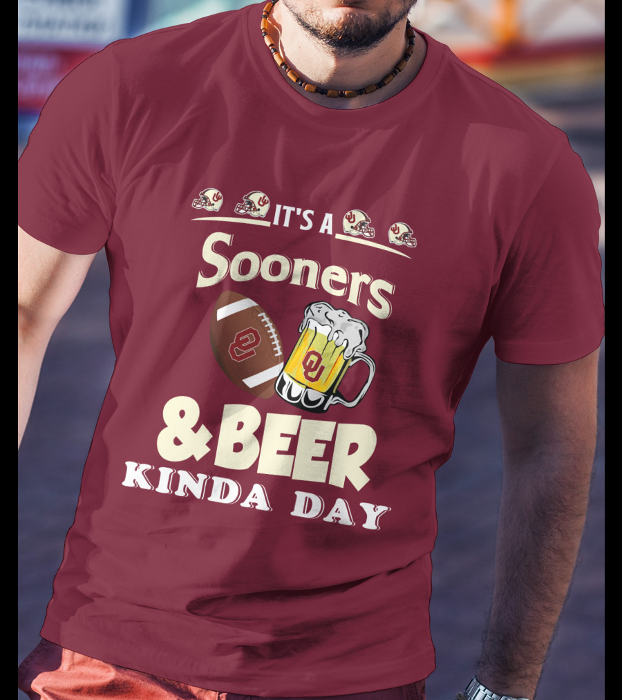 Oklahoma Sooners Football And Beer Kinda Day T-Shirt
