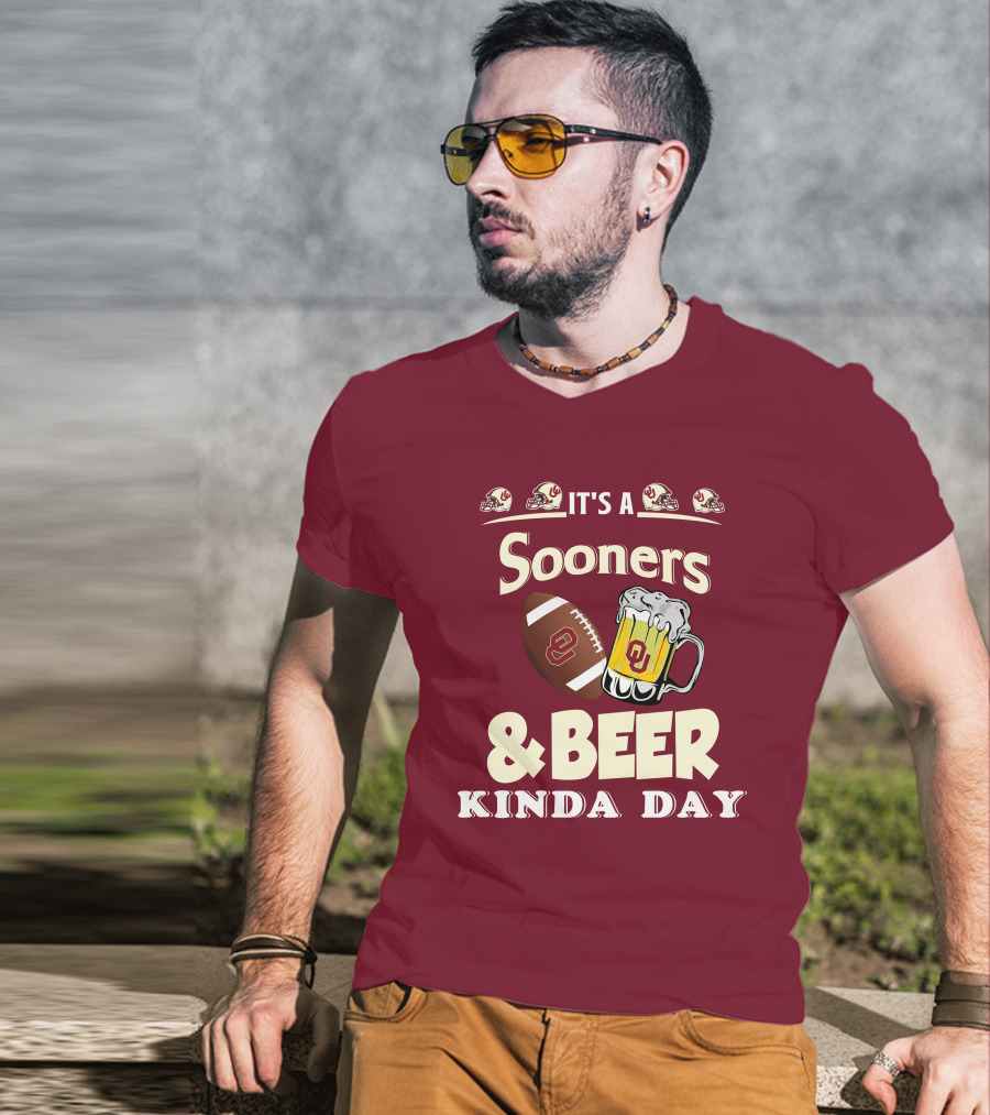 Oklahoma Sooners Football And Beer Kinda Day T-Shirt