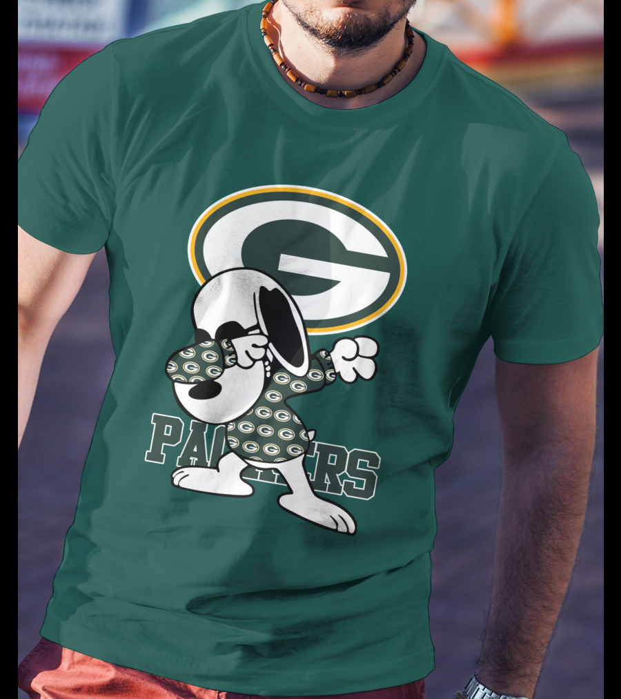 Green Bay Packers Snoopy Dabbing Packers T-Shirt