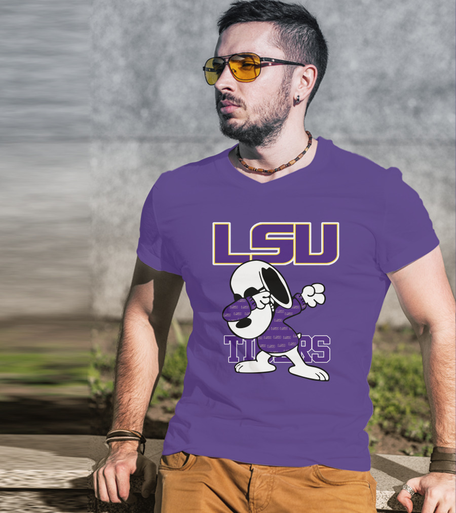 LSU Tigers Snoopy Dabbing T-Shirt