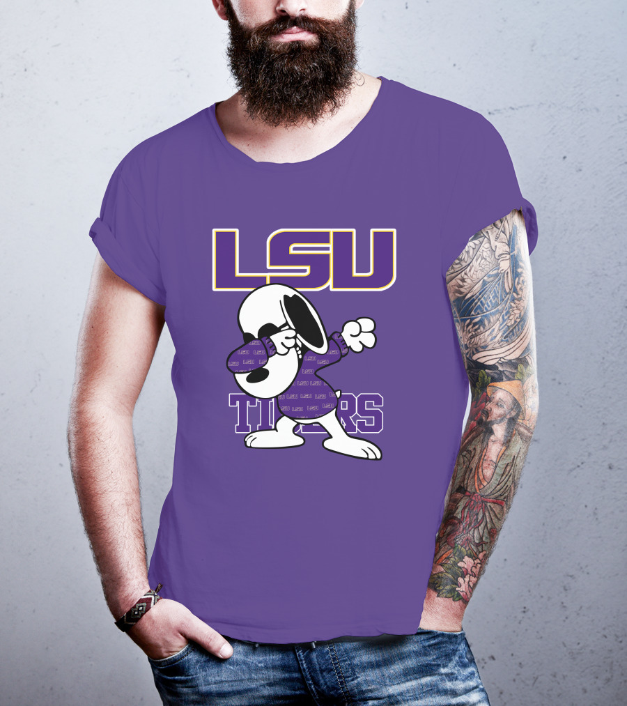 LSU Tigers Snoopy Dabbing T-Shirt