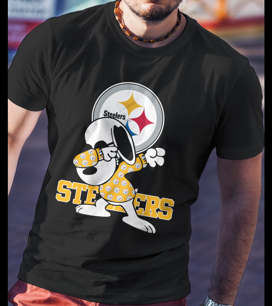 Pittsburgh Steelers Snoopy Dabbing Fan T-Shirt