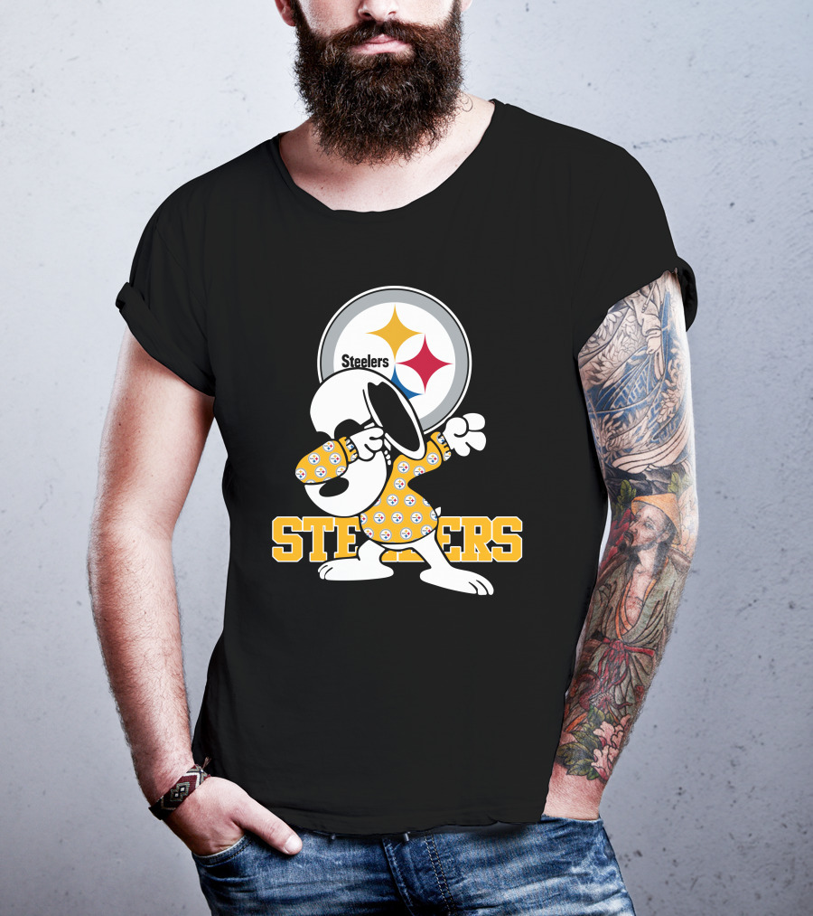 Pittsburgh Steelers Snoopy Dabbing Fan T-Shirt