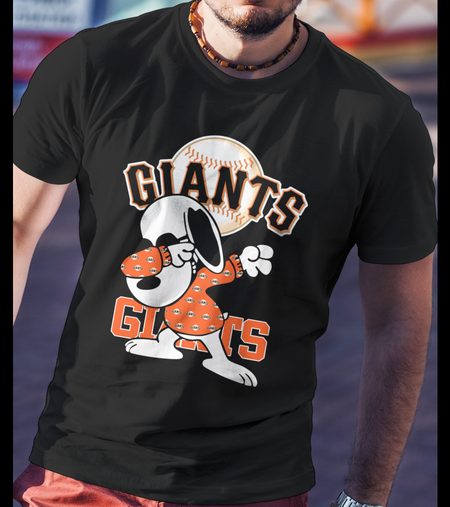 San Francisco Giants Snoopy Dabbing Baseball T-Shirt