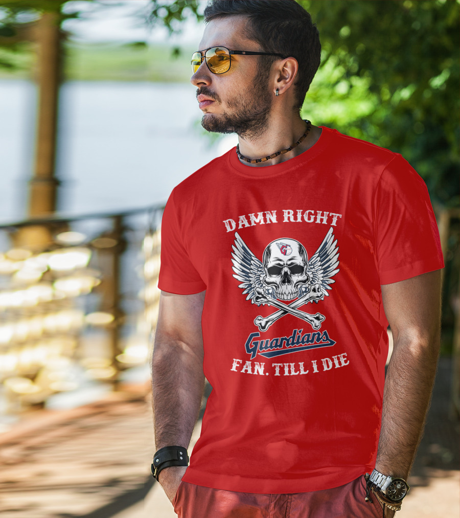 Damn Right Guardians Fan Till I Die Skull Wings T-Shirt