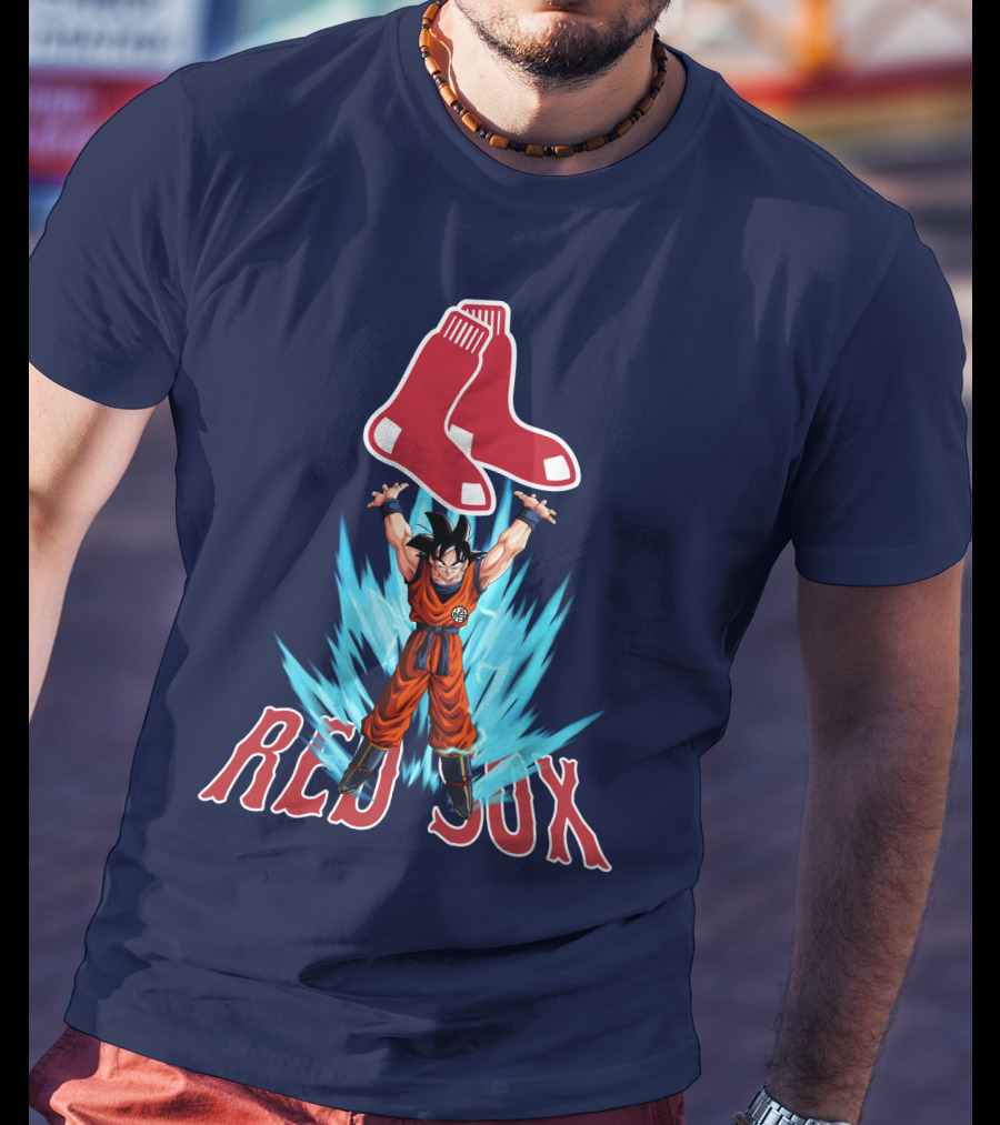 Boston Red Sox Goku Super Saiyan Transformation Socks T-Shirt