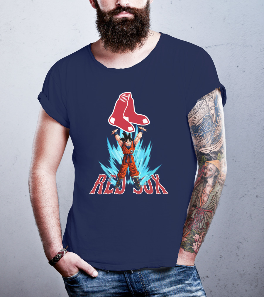 Boston Red Sox Goku Super Saiyan Transformation Socks T-Shirt