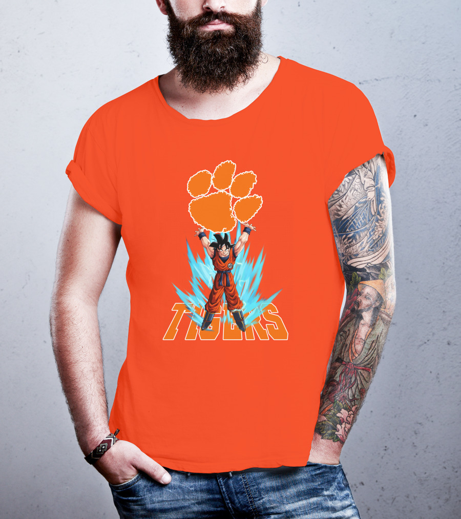 Clemson Tigers Super Saiyan Songoku Power Up T-Shirt