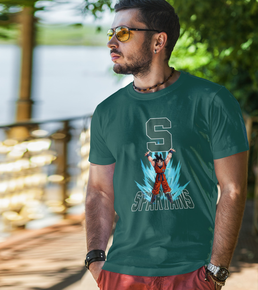Michigan State Spartans Super Saiyan Goku Energy Burst T-Shirt