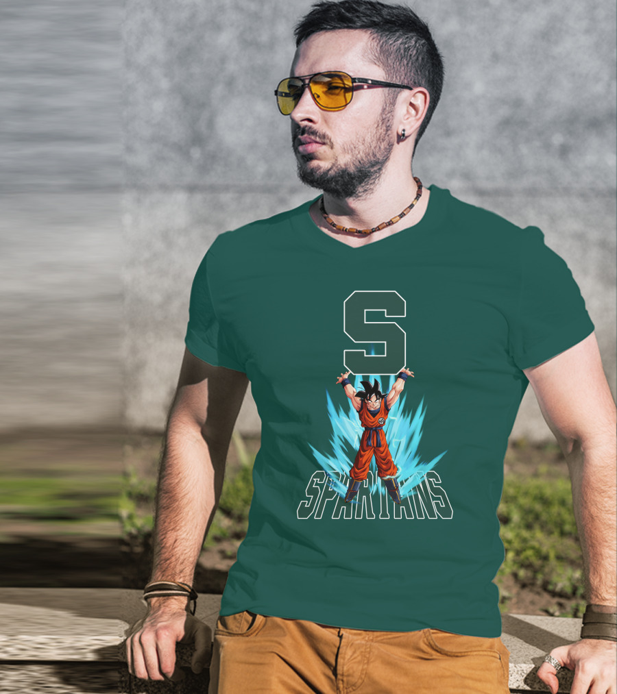 Michigan State Spartans Super Saiyan Goku Energy Burst T-Shirt