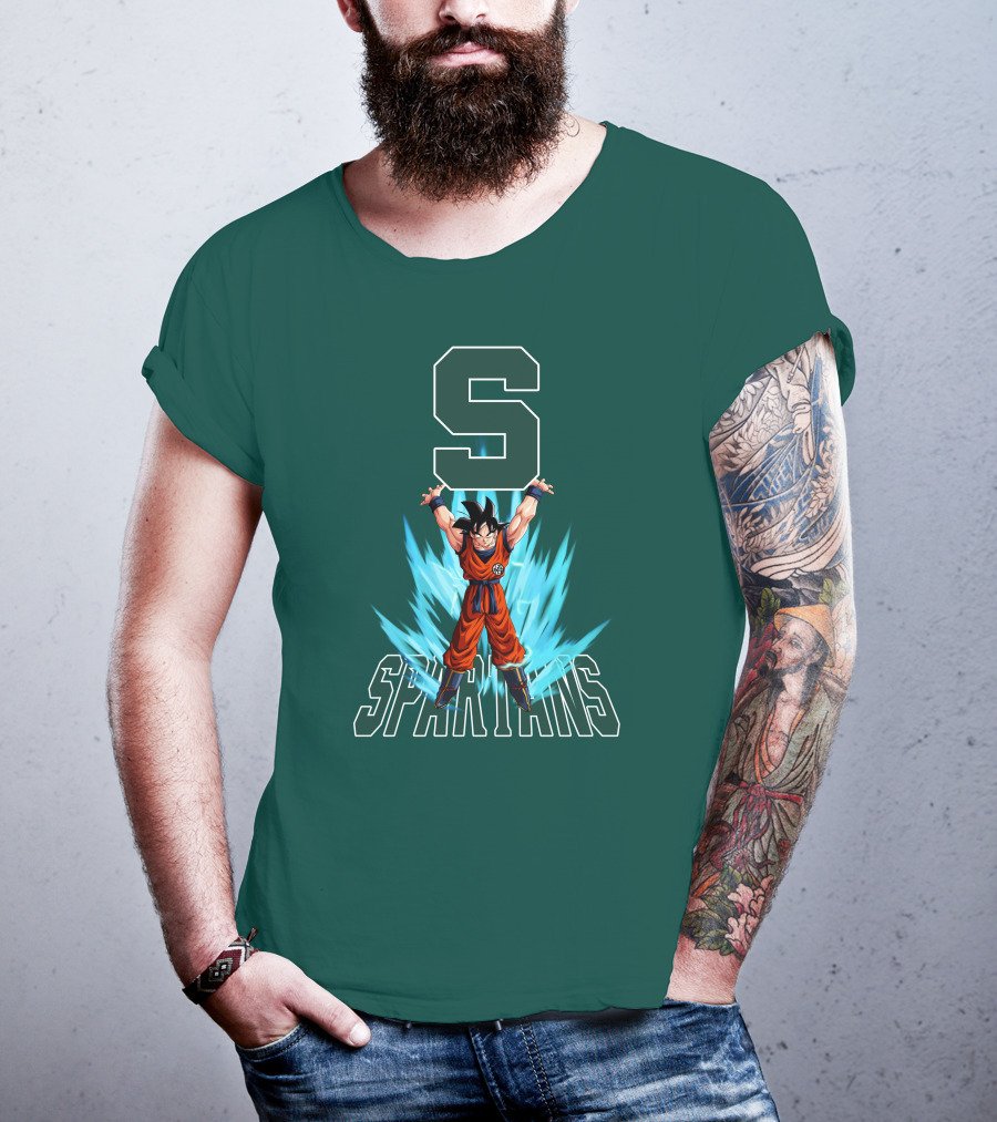 Michigan State Spartans Super Saiyan Goku Energy Burst T-Shirt