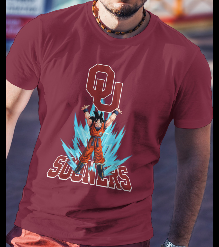 Oklahoma Sooners Ou Songoku Super Saiyan Energy Burst T-Shirt