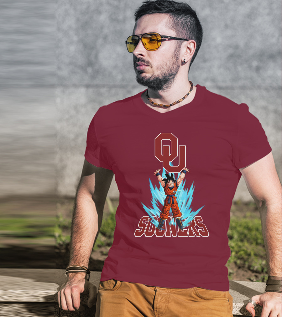 Oklahoma Sooners Ou Songoku Super Saiyan Energy Burst T-Shirt