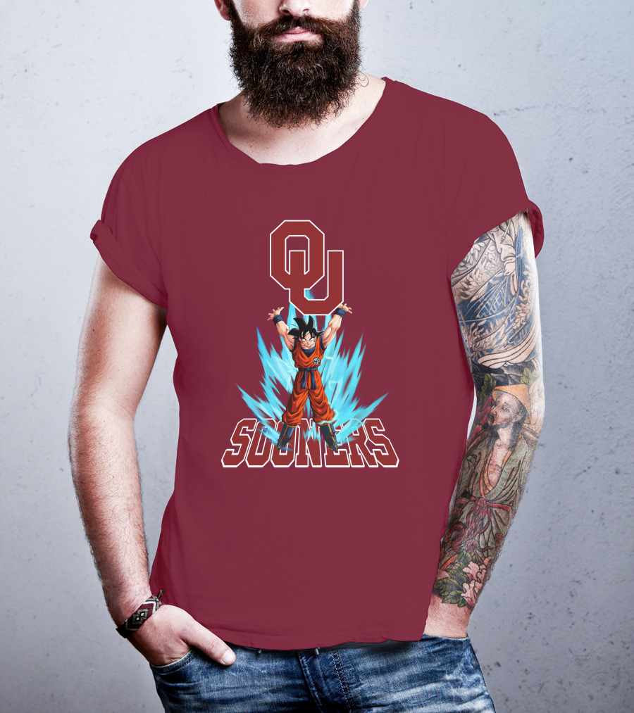 Oklahoma Sooners Ou Songoku Super Saiyan Energy Burst T-Shirt
