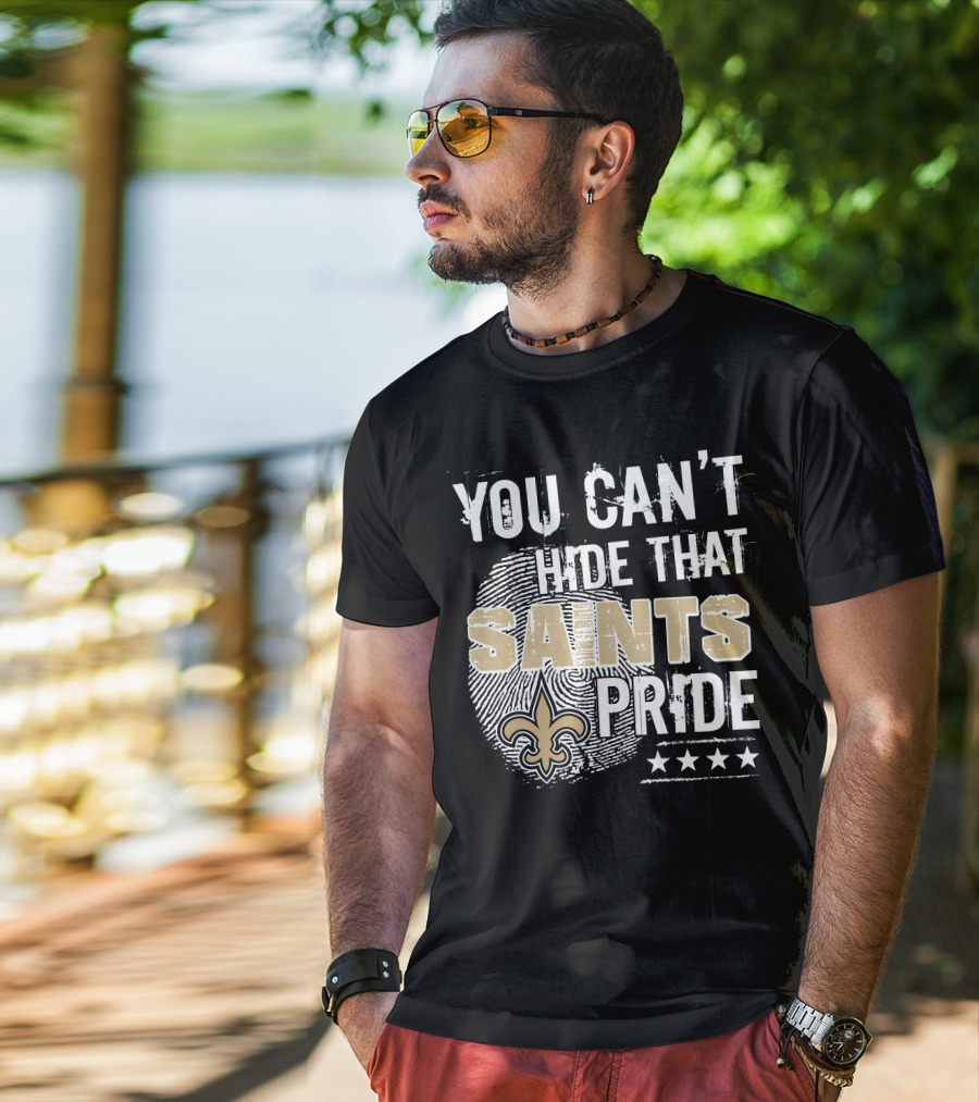 You Can't Hide That Saints Pride With New Orleans Saints Symbol And Stars T-Shirt