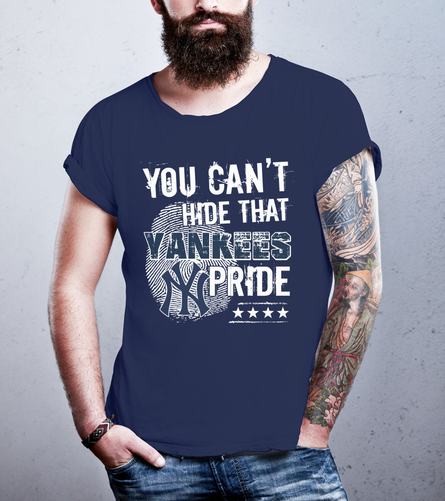 You Can't Hide That Yankees Pride New York Yankees Logo With Stars T-Shirt