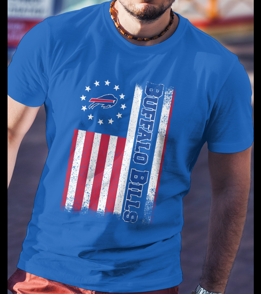 Buffalo Bills American Flag Stars And Stripes T-Shirt