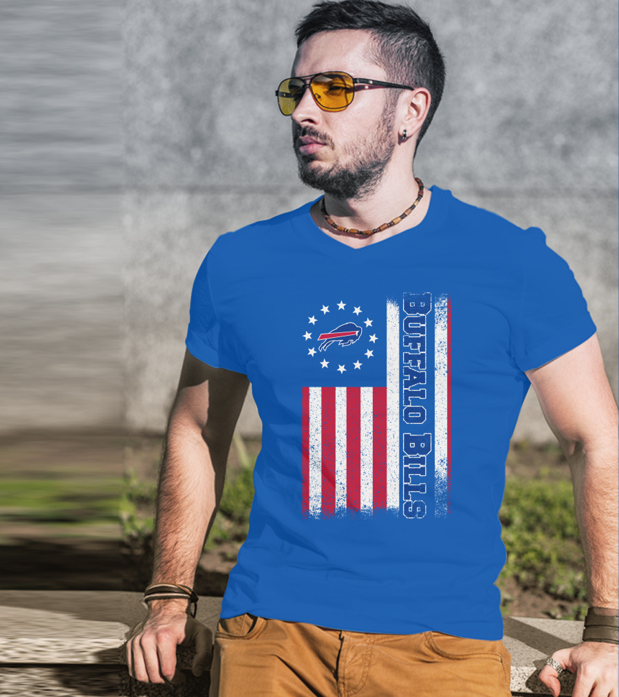 Buffalo Bills American Flag Stars And Stripes T-Shirt