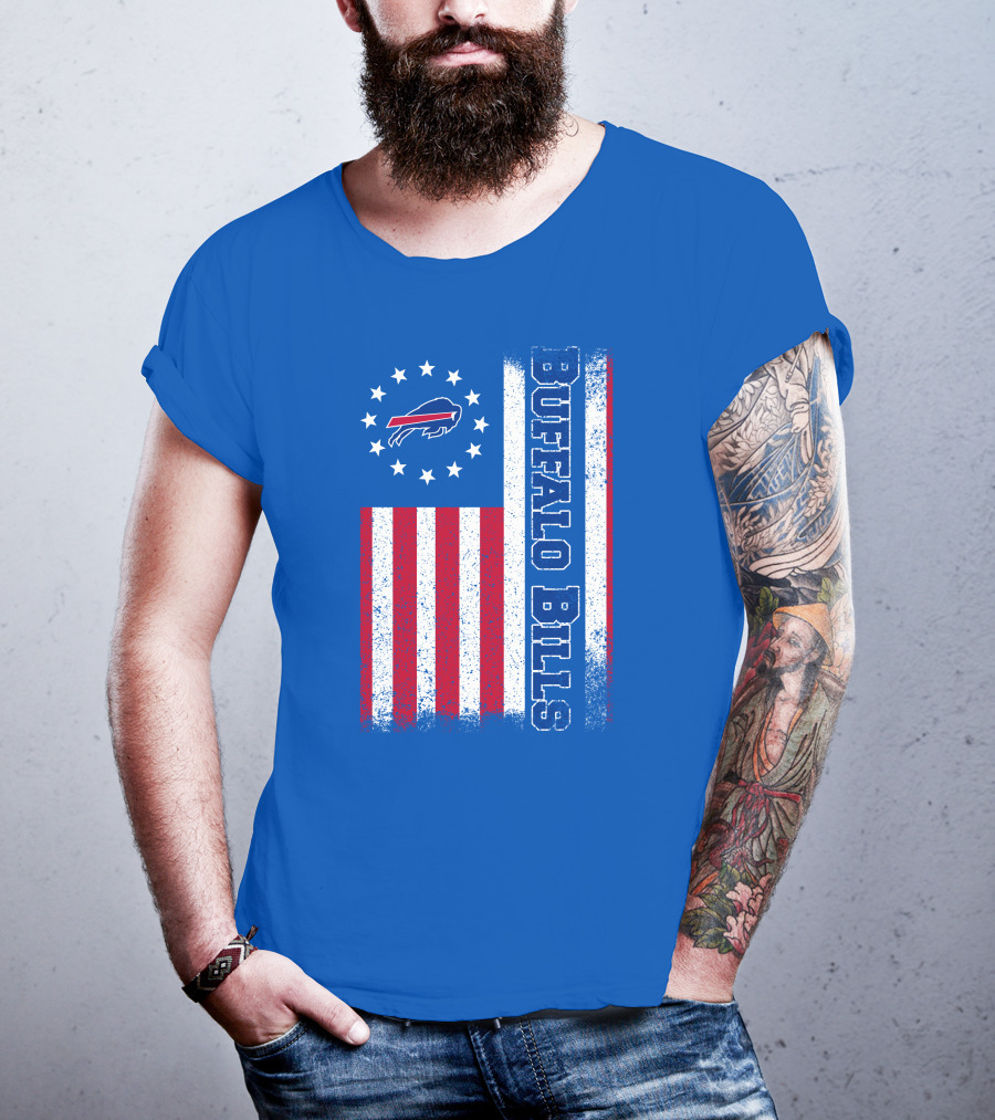 Buffalo Bills American Flag Stars And Stripes T-Shirt