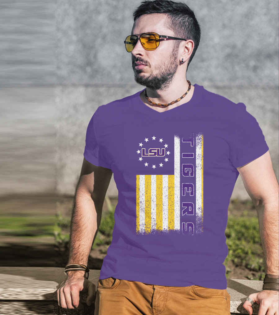 Lsu Tigers Stars And Stripes T-Shirt