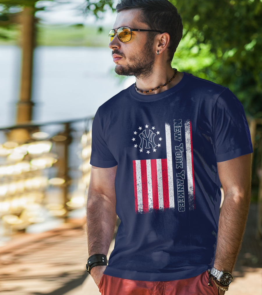 New York Yankees American Flag Stars And Stripes T-Shirt