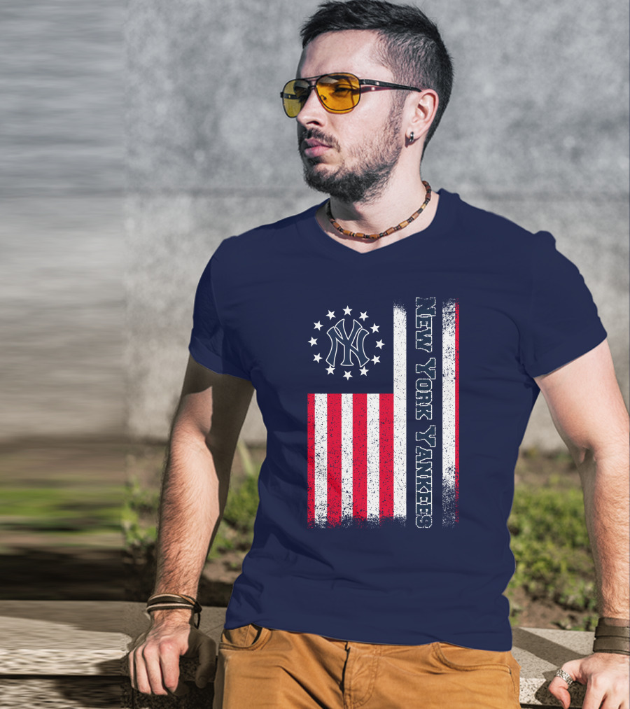 New York Yankees American Flag Stars And Stripes T-Shirt