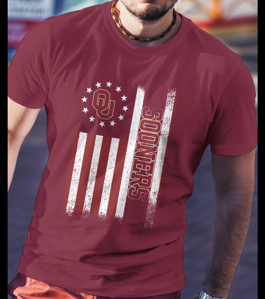 Oklahoma Sooners Ou Stars And Stripes Flag T-Shirt