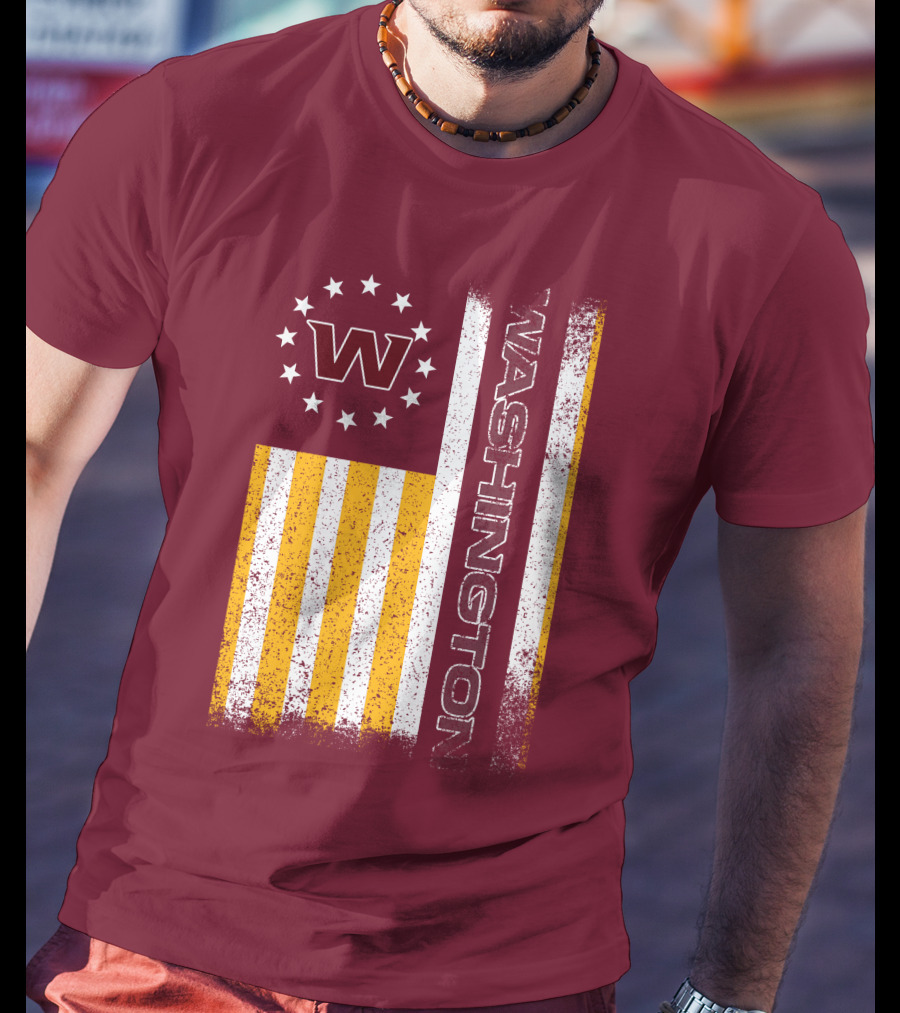Washington W Stars Stripes American Flag T-Shirt