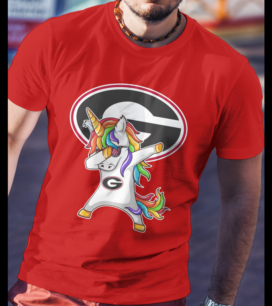 Georgia Bulldogs Dabbing Unicorn T-Shirt