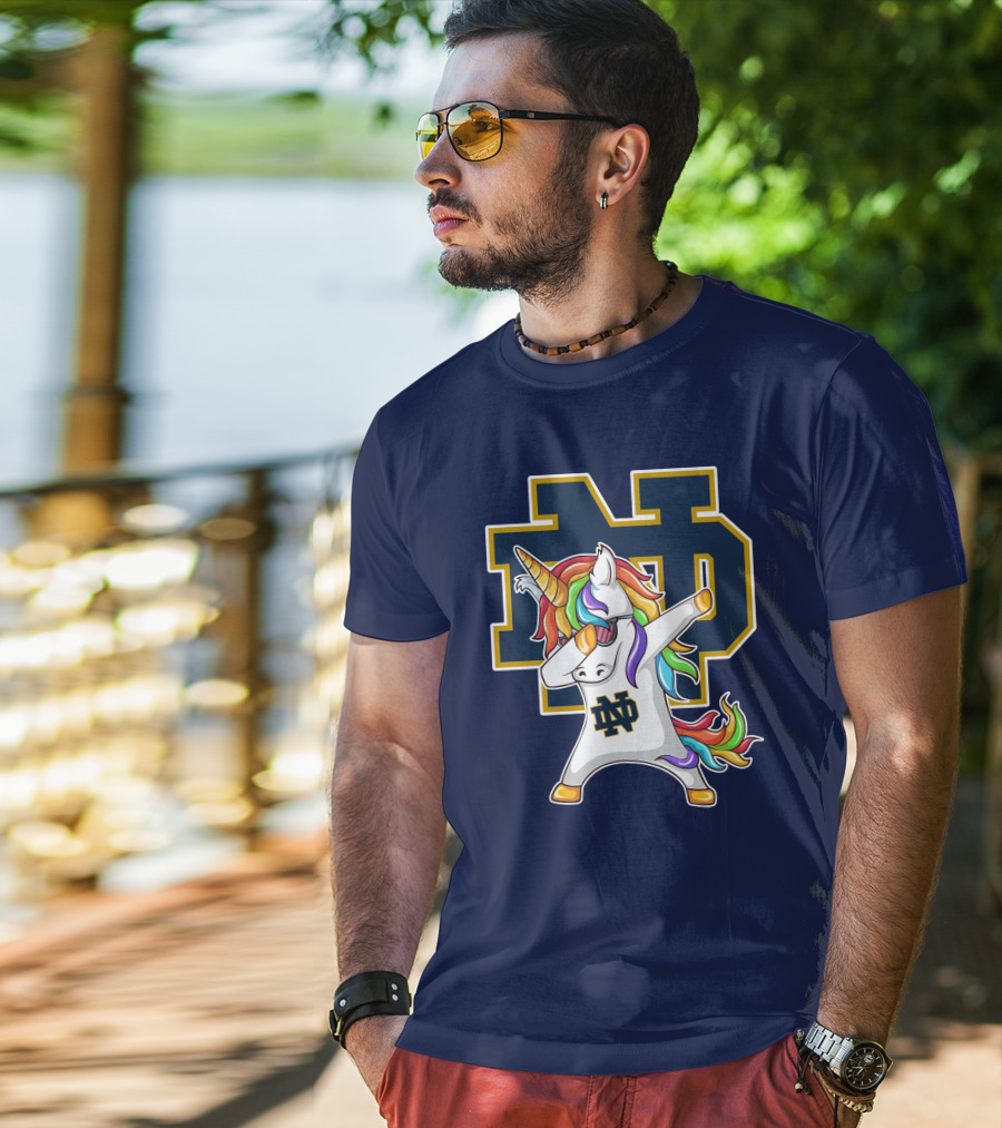 Notre Dame Fighting Irish Dab Unicorn ND T-Shirt