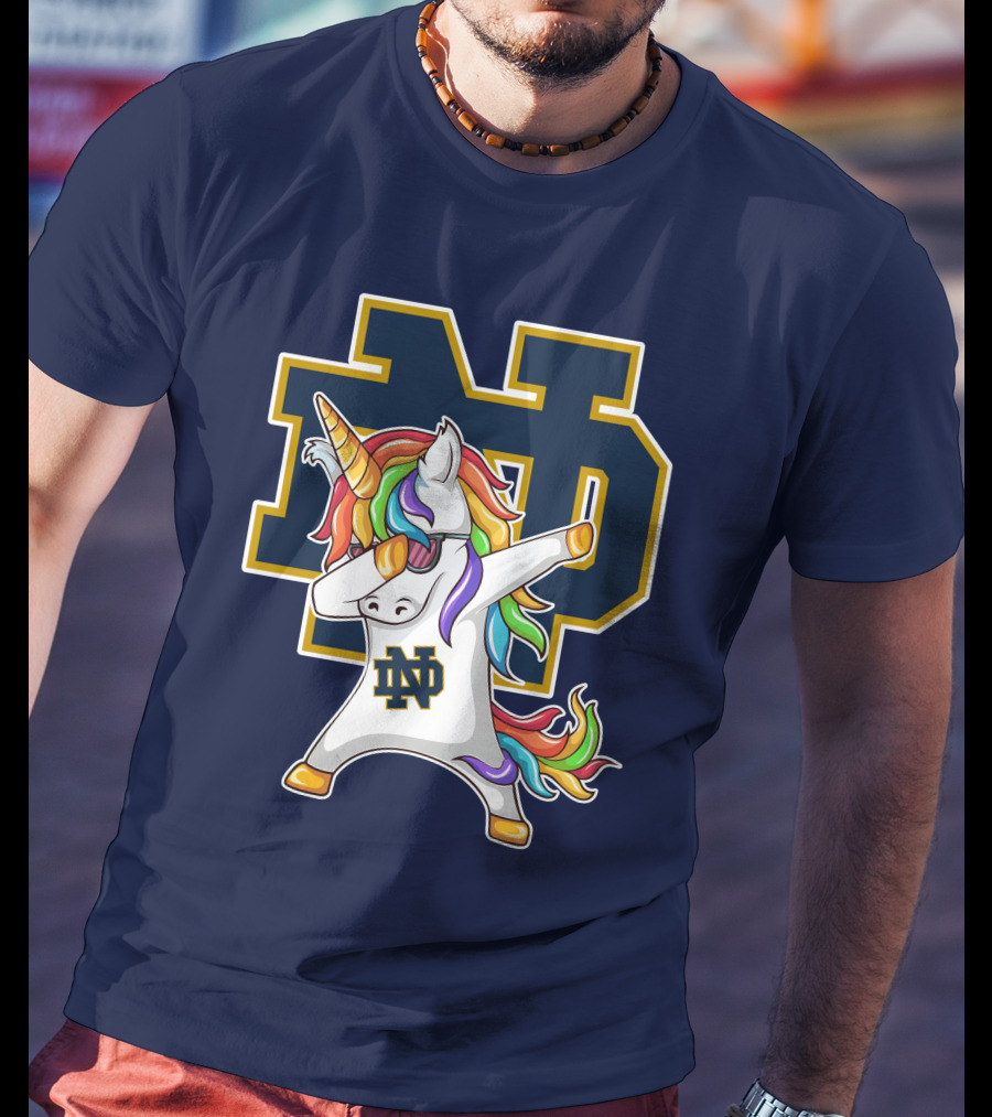 Notre Dame Fighting Irish Dab Unicorn ND T-Shirt