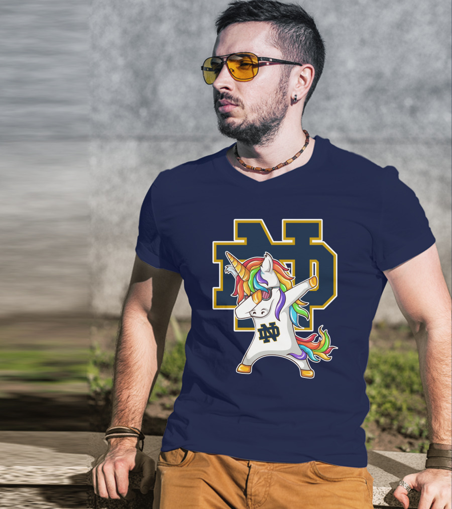Notre Dame Fighting Irish Dab Unicorn ND T-Shirt