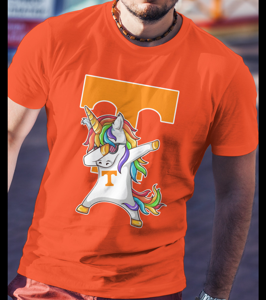 Tennessee Volunteers Dabbing Unicorn With Iconic Orange T T-Shirt