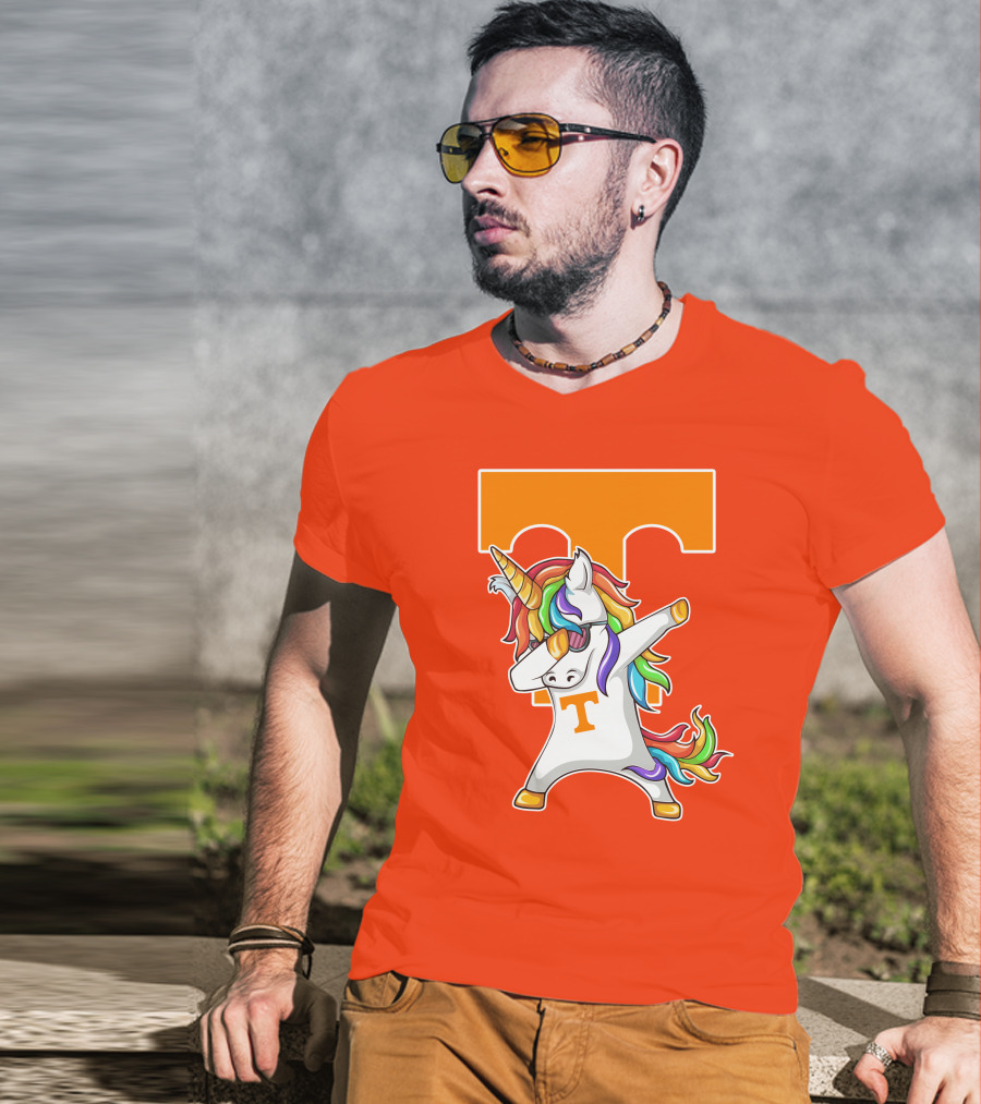 Tennessee Volunteers Dabbing Unicorn With Iconic Orange T T-Shirt