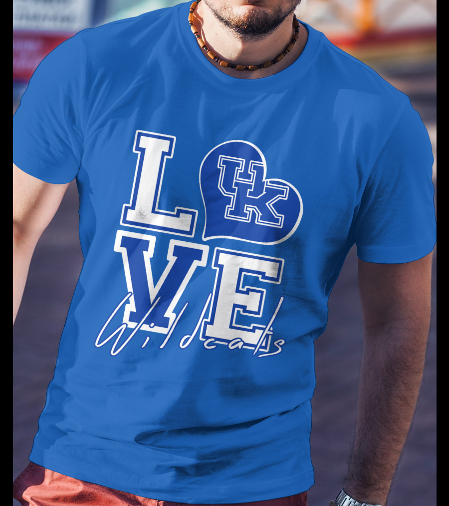 LOVE Kentucky Wildcats UK Heart Wildcats T-Shirt
