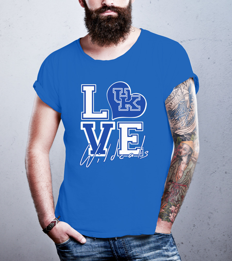 LOVE Kentucky Wildcats UK Heart Wildcats T-Shirt