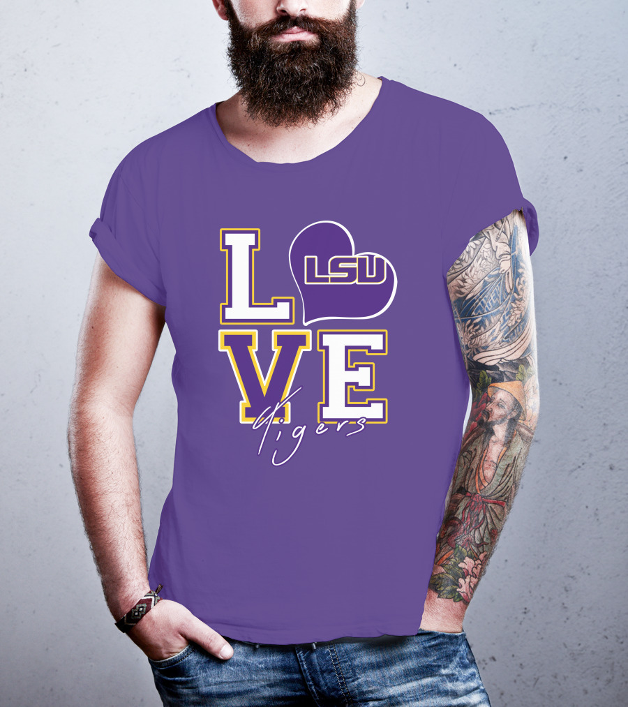 LOVE LSU Tigers T-Shirt