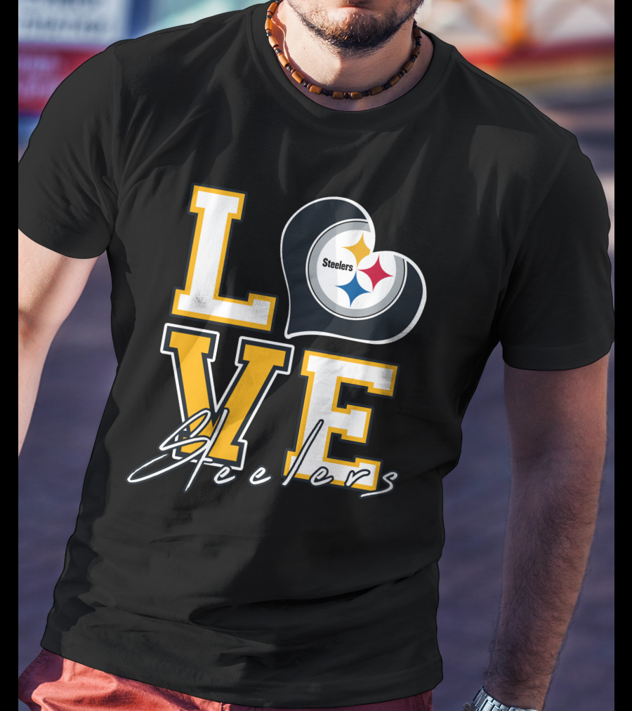 Steelers Love Pittsburgh Steelers Heart T-Shirt