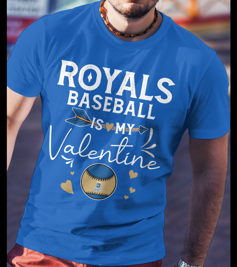 Kansas City Royals Baseball Is My Valentine With Heart And Arrow T-Shirt