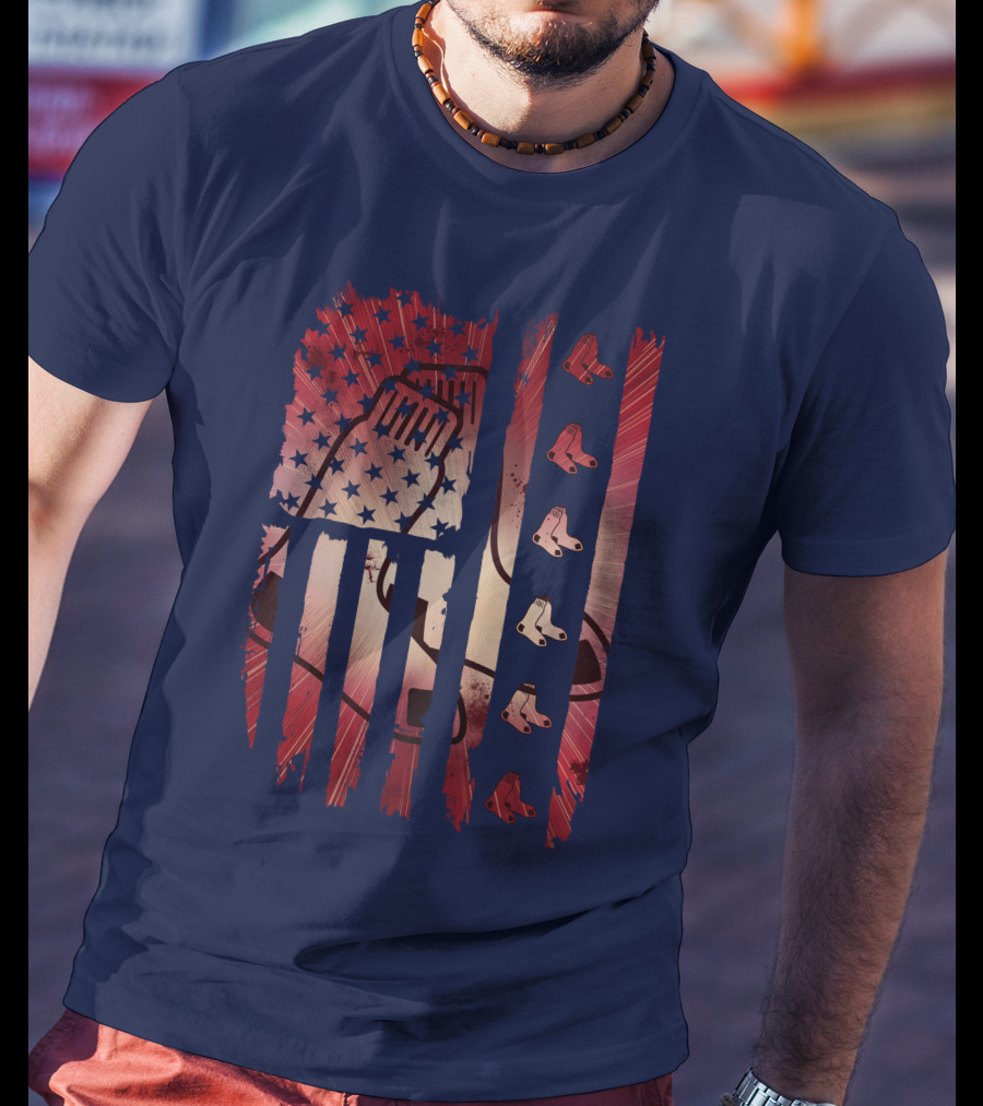 Boston Red Sox Patriotic Stars And Stripes T-Shirt