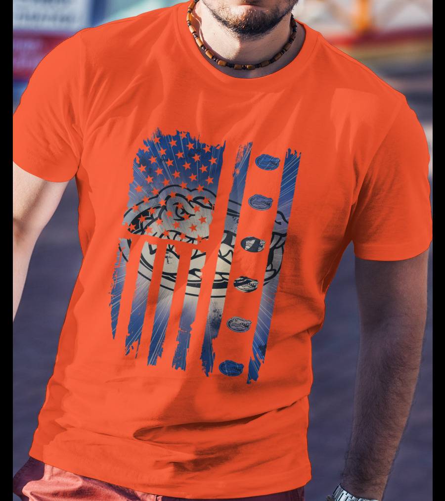 Florida Gators American Flag Stars Stripes T-Shirt