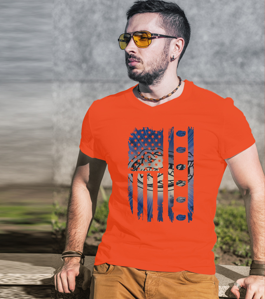Florida Gators American Flag Stars Stripes T-Shirt
